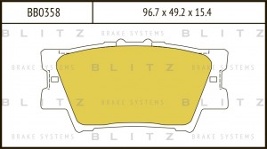 Колодки тормозные дисковые задние TOYOTA RAV4 06- BB0358 BB0358 BLITZ