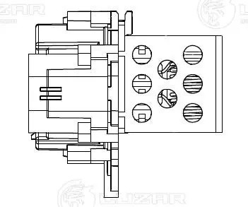 Резистор э/вент. охл. для а/м Peugeot 307 (00-)/308 (07-)/Citroen C4 (04-)  LFR2 LFR 20308 LUZAR