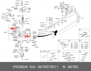 8678573011 ВТУЛКА ОПОРНОГО УЗЛА КАБИНЫ 8678573011 HYUNDAI