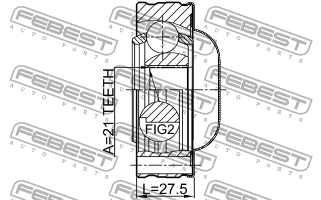 ШРУС карданного вала SUZUKI GRAND VITARA 2006-2014 0711-JB420SHA 0711-JB420SHA FEBEST