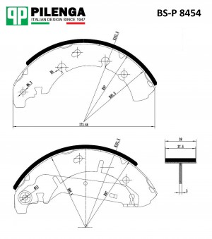 Колодки тормозные барабанные FUSION, PUMA, FIESTA c 2001, MAZDA 2 c 2003 BS-P 84 BSP8454 PILENGA