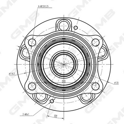 Ступица HYUNDAI TUCSON (15-),I40 (15-) KIA SPORTAGE (15-) ПЕРЕДНЯЯ GH-34870 GH34870 GMB