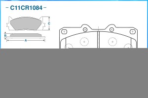 Тормозные колодки передние Low Metallic C11CR1084 C11CR1084 CWORKS