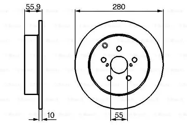 TOYOTA AVENSIS 03> 280x10 0 986 479 242 BOSCH
