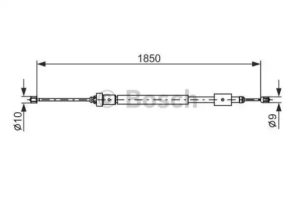 трос ручника задний L=1850/1508!\ Peugeot Partner,Citroen Berlingo 1.1-2.0 96> 1 987 477 595 BOSCH