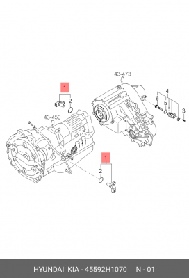 45592H1070 Датчик скорости акпп 45592H1070 HYUNDAI