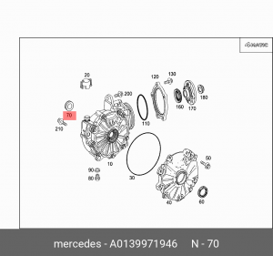 Сальник привода MERCEDES C (W204) правого OE A 013 997 19 46 MERCEDES BENZ