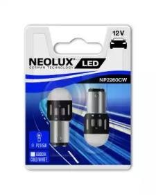 Лампа светодиодная 12V P21/5W BAY15d 6000K 85/25лм блистер (2шт.) LED Cool White NP2260CW-02B NEOLUX