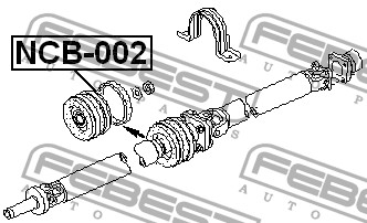 опора кардана подвесная!\ Nissan King CAB D21 1985-1998 NCB-002 FEBEST