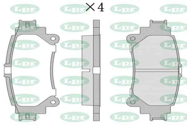 Комплект тормозных колодок 05P1693 05P1693 LPR
