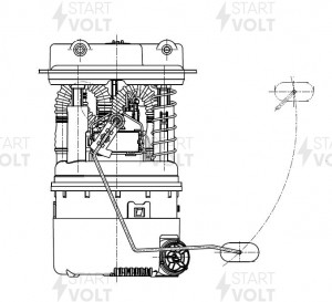 Модуль топливного насоса для а/м Renault Duster 10-/Kaptur 16- 2.0i SFM0916 SFM 0916 START VOLT