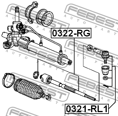 Тяга рулевая HONDA Step (05-09) левая/правая FEBEST 0322-RG FEBEST