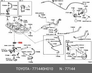 крышка топливного бака! бензонасоса\ Toyota 77144-0H010 TOYOTA