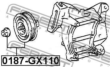 Ролик натяжной 0187-GX110 0187-GX110 FEBEST