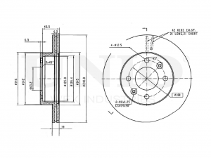 Диск тормозной передний BRD-20014 UNIO