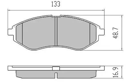 колодки дисковые передние!\ Daewoo Kalos 1.2i/1.4i 02> FBP1413 FREMAX