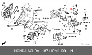 Заглушка клапана рециркуляции 18711PM1J00 18711PM1J00 HONDA