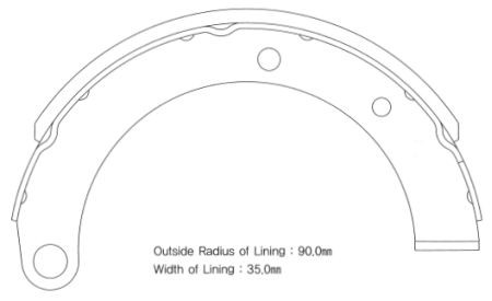 Колодки барабанные HYUNDAI HD65/72 04-  (в комплекте 2шт) SA121 SA121 SANGSIN