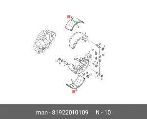 Заклепка пустотелая MAN 81922010109 MAN