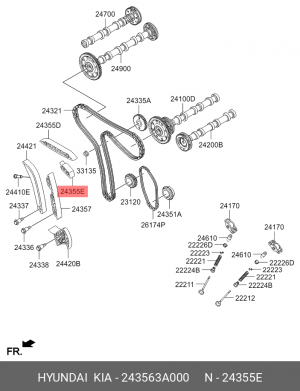 Клапан HYUNDAI ix55 KIA Mohave (08-) контроля давления масла OE 243563A000 HYUNDAI KIA
