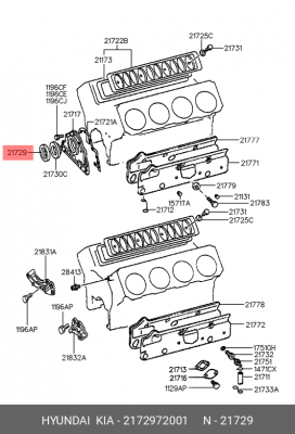 Сальник коленвала HYUNDAI HD170,450,AeroSpace дв.D6AC/ABDD/AV передний (95х120х1 2172972001 HYUNDAI KIA