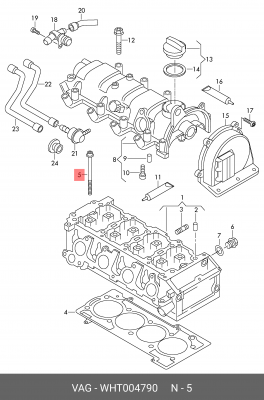 Болт VW AUDI SKODA головки блока OE WHT 004 790 VAG