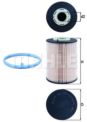 FORD EUROPA MONDEO IV/VOLVO S40/S80/V70/XC60 KX393D MAHLE KNECHT