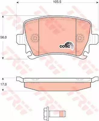 AUDI A4 (8E2, B6) 1.8 T GDB1622 TRW