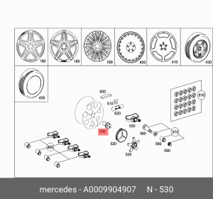 болт крепления колеса! M14x1.5\ MB W211/C219/R230 all 02> A 000 990 49 07 MERCEDES BENZ