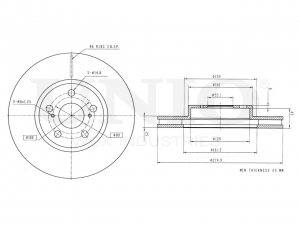 Диск тормозной передний BRD-20372 UNIO