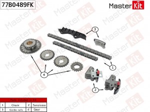 Комплект цепи ГРМ NISSAN CG10DE/CG13DE (Europe) 77B0489FK 77B0489FK MASTER KIT