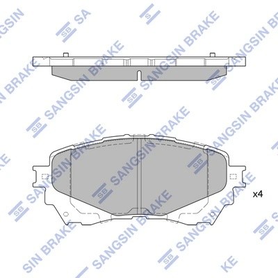 Колодки тормозные дисковые Mazda 6 2.0/2.2D 12 SP1728 SP1728 SANGSIN
