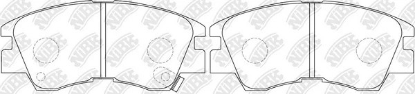 Колодки тормозные MITSUBISHI L200 (86-96),Pajero (91-97) передние (4шт.) NIBK PN3172 NIBK