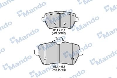 Колодки тормозные MERCEDES SL (R231) (12-) задние (4шт.) MANDO MBF015685 MANDO