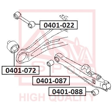 ПОДВЕСКА, РЫЧАГ НЕЗАВИСИМОЙ ПОДВЕСКИ КОЛЕСА 0401088 0401-088 ASVA