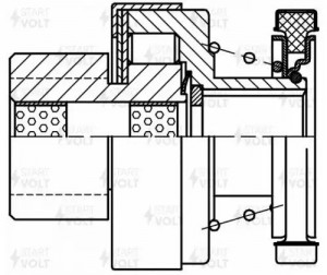 Привод стартера (бендикс) для а/м VAG A4 (07-)/Q5 (08-) 2.0TDI (Start-Stop) (VCS VCS 2002 START VOLT