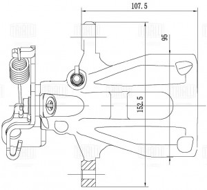 Суппорт торм. Ford Mondeo III (00-) зад. прав. d=38мм (с 2004 г.) (CF 105068) CF 105068 TRIALLI