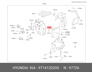 HMC Кольцо уплотнительное отопителя Hyundai 971412D200 HYUNDAI KIA