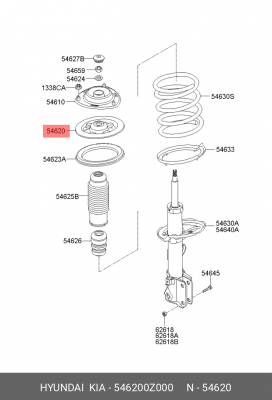 Чашка пружины KIA Sportage (07-) подвески передней опорная OE 546200Z000 HYUNDAI KIA