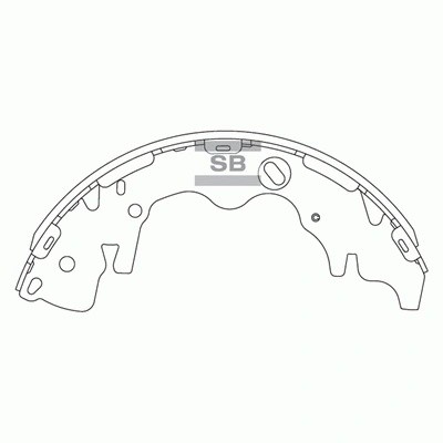 Колодки барабанные Hyundai H1/ Grand Starex 2.4/2.5/2.5CRDi 07 SA141 SA141 SANGSIN