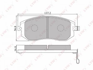 Колодки тормозные передние подходит для SUBARU Forester(SF/SG) 02/Impreza II (TO BD-7101 LYNXAUTO