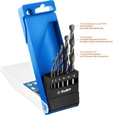 Набор сверл по металлу 2.0-8.0мм HSS (6шт.) ЗУБР 29621H6 ZUBR