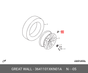Датчик давления в шине HAVAL F7,F7x,Jolion OE 3641101XKN01A GREAT WALL