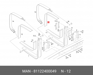 Подкладочный профиль 70X5X1135-CR1-70/PV 81122400049 MAN