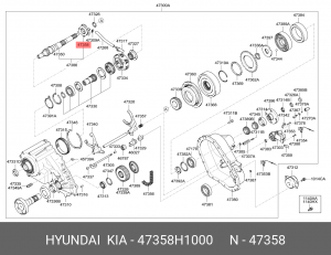 Насос масляный HYUNDAI Terracan (01-) KIA Sorento (02-) коробки раздаточной OE 47358H1000 HYUNDAI KIA
