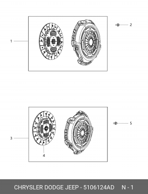 Корзина сцепления 05106124AD 5106 124AD CHRYSLER