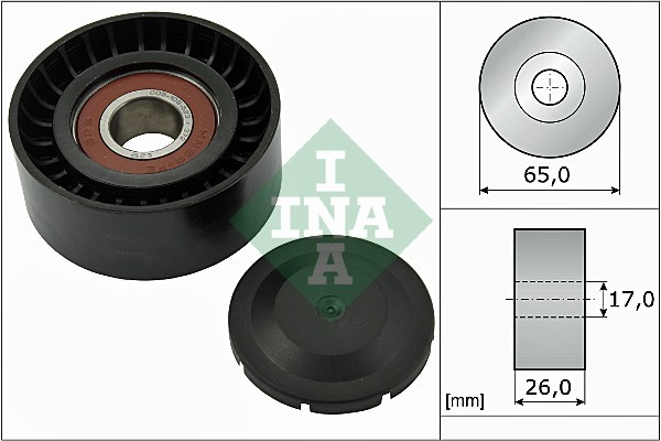Ролик ГРМ VW Phaeton (07-),Touareg (04-10) AUDI A4,A5,A6,A7,A8 обводной INA 532 0557 10 INA