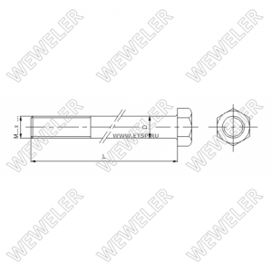 болт рессоры !M24x2x170 10.9\ MAN YC124C401333 WEWELER