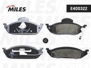 Колодки тормозные передние (с датчиком) (Смесь Low-Metallic) (MB W163 ML230-ML43 E400322 MILES