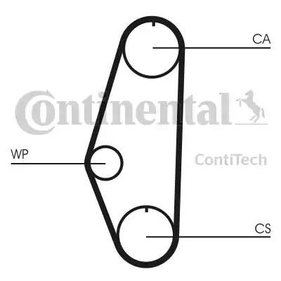 ремень ГРМ! 128x190\ VW Golf II-III/Polo 1.0-1.3 90>, Seat Ibiza 1.0/1.3/1.4 93- CT-629 CONTITECH